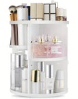 360° Rotating Makeup Organizer – Spinning Countertop Cosmetic Holder Shelf (Clear)