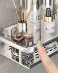 Bathroom Shower Storage Rack – 30-50cm Silver Space Aluminium Shampoo Holder Shelf