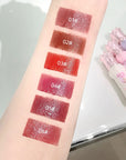 Gege Bear Velvet Matte Lip Mud – Waterproof Non-Stick Coral Red & Nude Lip Tint