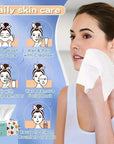 100-Count Disposable Cotton Face Towels – Soft Dry Cleansing Wipes for Skin Care