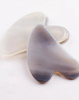 Grey Agate Jade Roller & Gua Sha Scraper – Natural Face & Body Massager