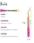 IWYBBeauty Colored Eyelash Extension Tweezers – High-Precision Anti-Static Stainless Steel