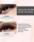 Lash Extension Mousse Shampoo – Super Concentrate Foaming Cleanser with Brush Set