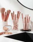 Professional Makeup Brush Set – Multi-Color Complete Cosmetic Brush Collection with Bag