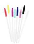 Disposable Silicone Mascara Wand Brushes – 100-Pack Eyelash Extension Spoolie Set