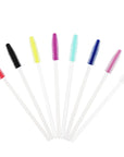 Disposable Silicone Mascara Wand Brushes – 100-Pack Eyelash Extension Spoolie Set