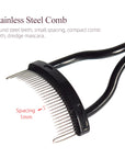 Black Pink Eyelash Curler & Lash Separator – Foldable Mascara Comb Beauty Tool