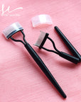 Black Pink Eyelash Curler & Lash Separator – Foldable Mascara Comb Beauty Tool