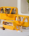 Translucent Waterproof Toiletry Bag – Travel Organizer for Men & Women