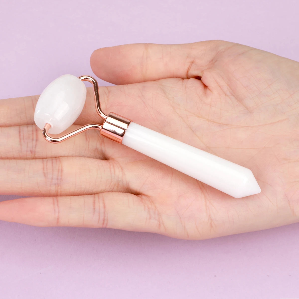 Natural Jade Eye &amp; Face Roller Massager – Mini Portable Skincare Tool