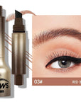 1PC Eyebrow Gel Pen with Angled Brush - Quick-Dry, Long-Lasting, Natural Shaping & Filling for All Skin Types, Waterproof