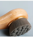 Wooden Handle Face Wash Brush – Beech & Bamboo Manual Facial Cleansing Brush