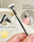 Sunflower Angled Fan-Shape Lash Brush – Fine Mascara & Natural Professional Beauty Tool