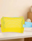 Mesh Travel Toiletry Organizer Bag – Durable Cosmetic Pouch for Men & Women