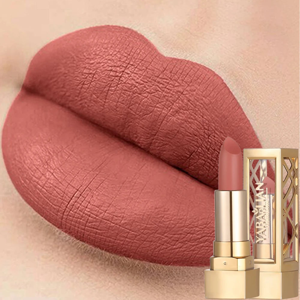 Luxurious Hollow Out Lipstick – Matte Pearlescent Glitter Velvet Waterproof Lip Gloss