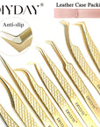 DIYDAY Anti-Slip Fiber Tip Eyelash Extension Tweezers – Precision Stainless Steel Tool