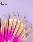 IWYBBeauty Colored Eyelash Extension Tweezers – High-Precision Anti-Static Stainless Steel