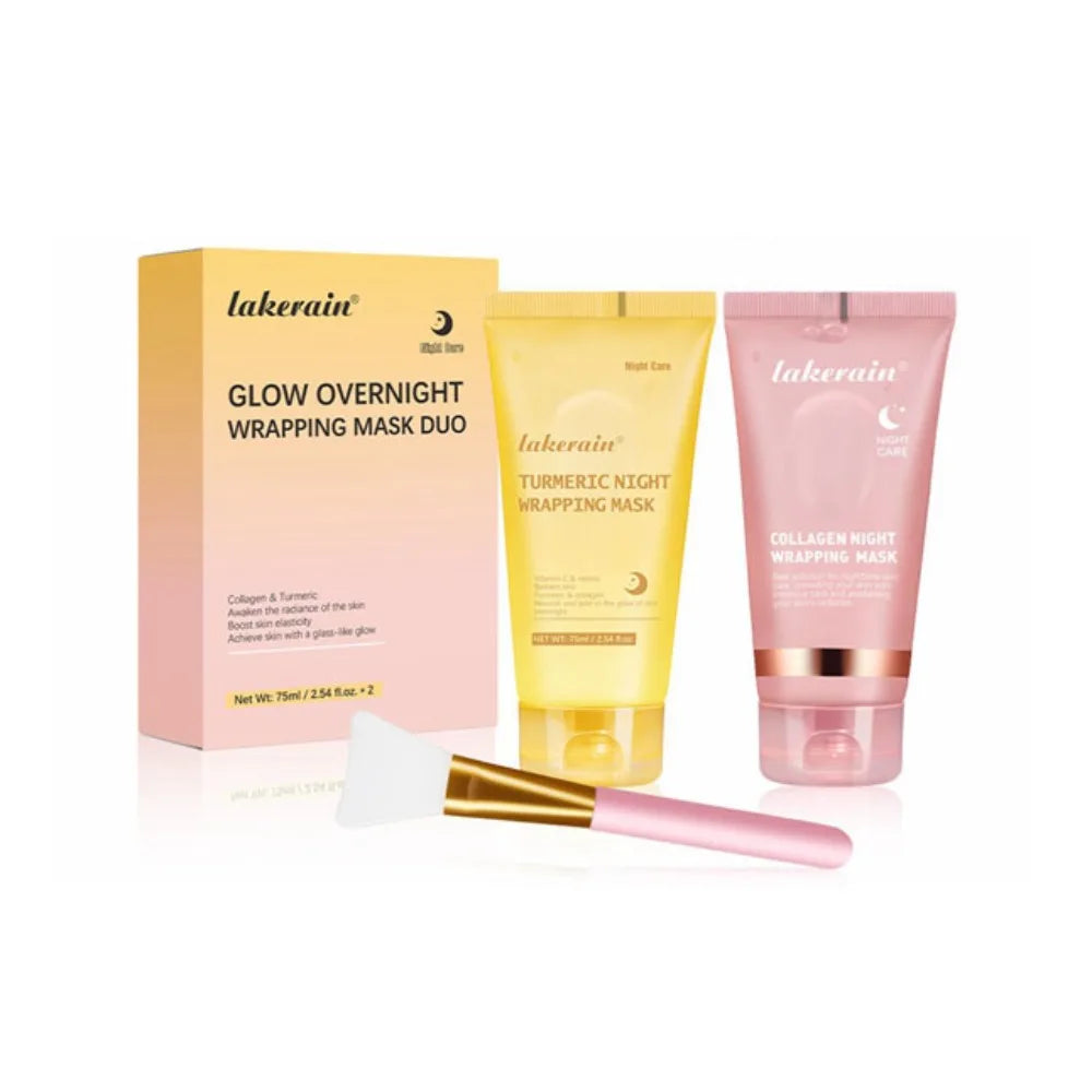 Collagen Peel-Off Facial Mask with Brush – Hydrating Firming Wrapping Face Mask