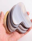 Grey Agate Jade Roller & Gua Sha Scraper – Natural Face & Body Massager