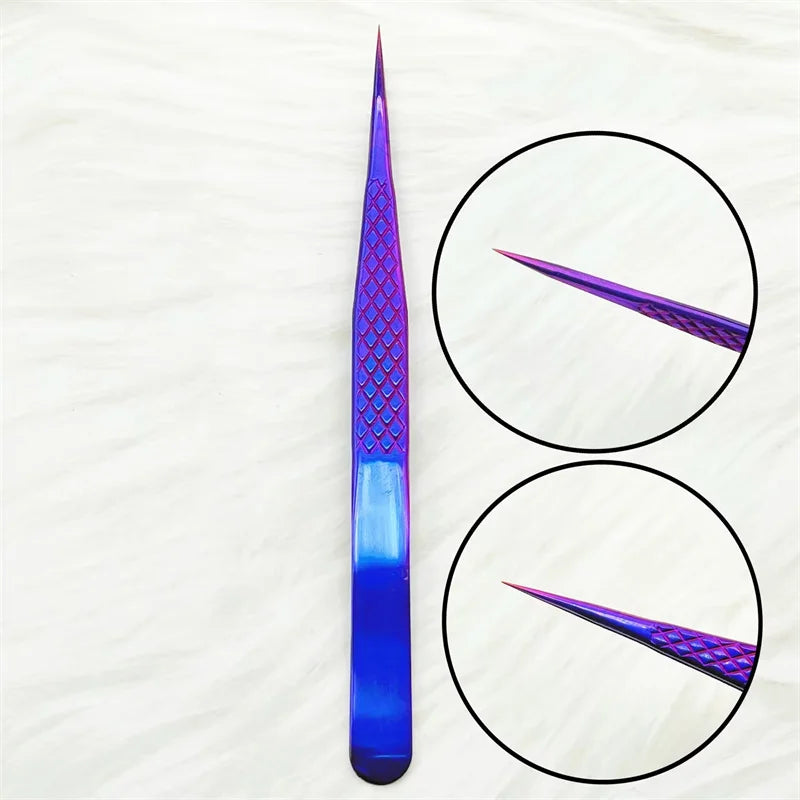 False Eyelash Tweezers – Curved Strip Lash &amp; Eyebrow Hair Clip for Nail Art &amp; Makeup