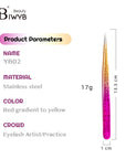 IWYBBeauty Colored Eyelash Extension Tweezers – High-Precision Anti-Static Stainless Steel