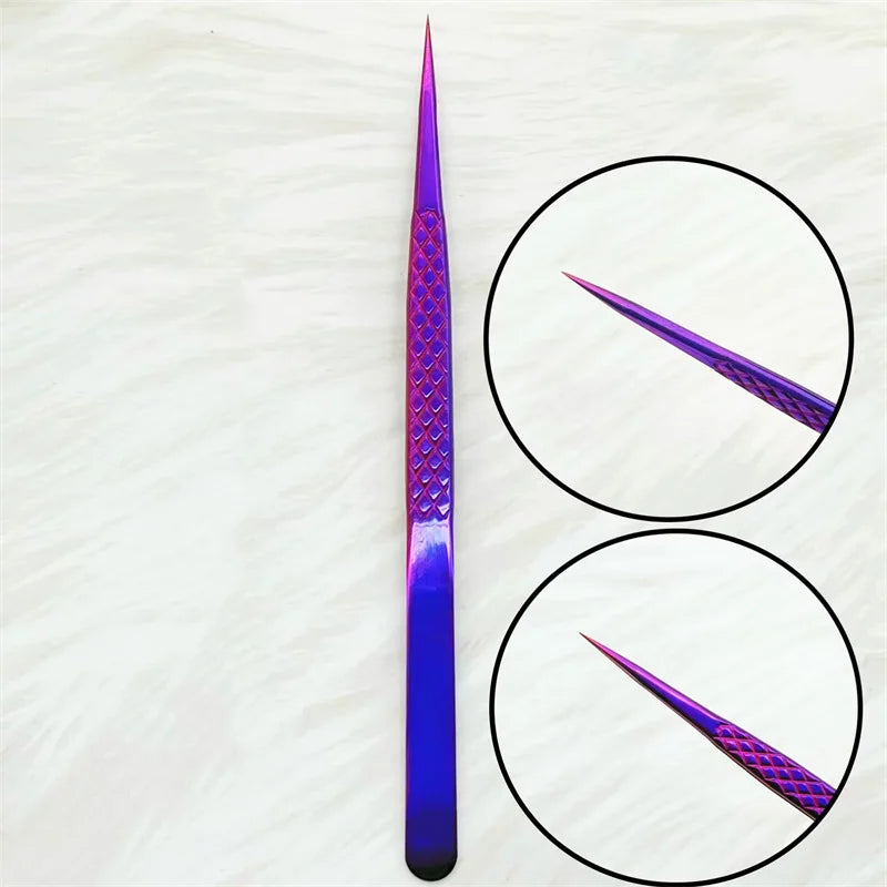 False Eyelash Tweezers – Curved Strip Lash &amp; Eyebrow Hair Clip for Nail Art &amp; Makeup