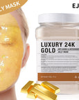 24K Gold Anti-Aging Jelly Face Mask Powder – Peel-Off Hydro Mask for Fine Lines & Dullness