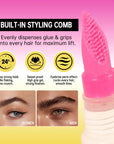 Brow Lamination Gel with Comb – Strong Hold Clear Eyebrow Glue for Defined Brows