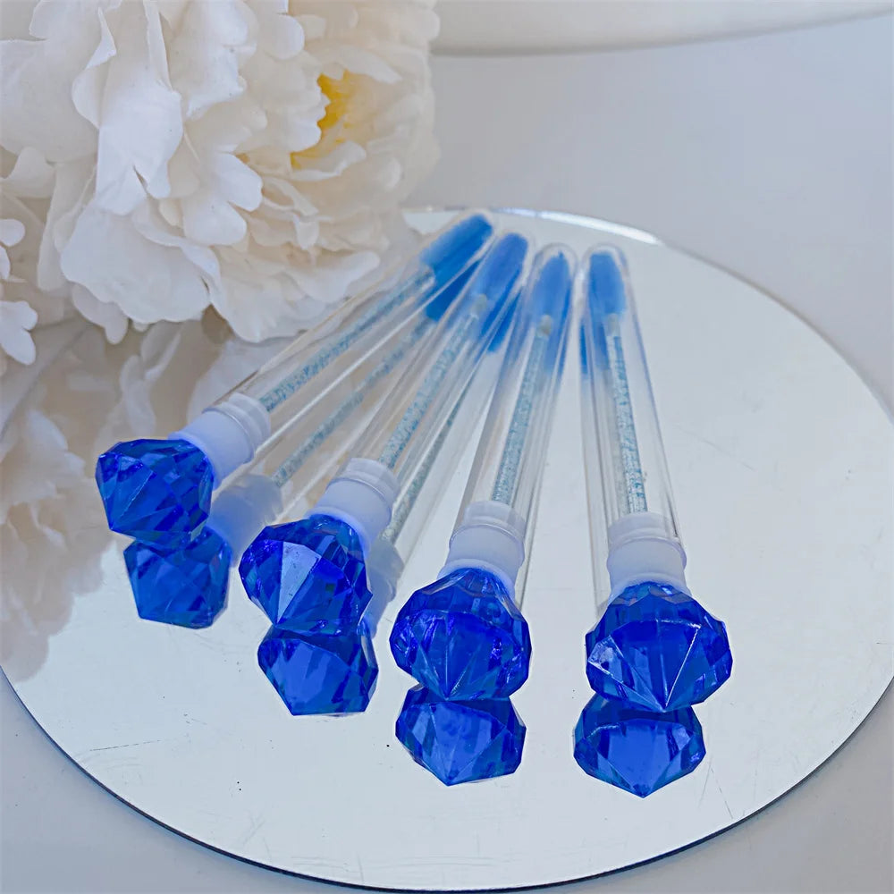 20-Pack Diamond Lash Spoolie Brush – Disposable Eyelash Mascara Wand in Tube