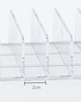 7-Compartment Clear Makeup Organizer Box – Stackable Cosmetic Display Shelf