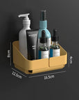 No-Drill Bathroom Shower Shelf – Wall-Mounted Shampoo & Spice Rack Organizer