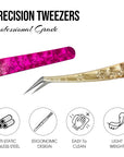 IWYBBeauty Colored Eyelash Extension Tweezers – High-Precision Anti-Static Stainless Steel