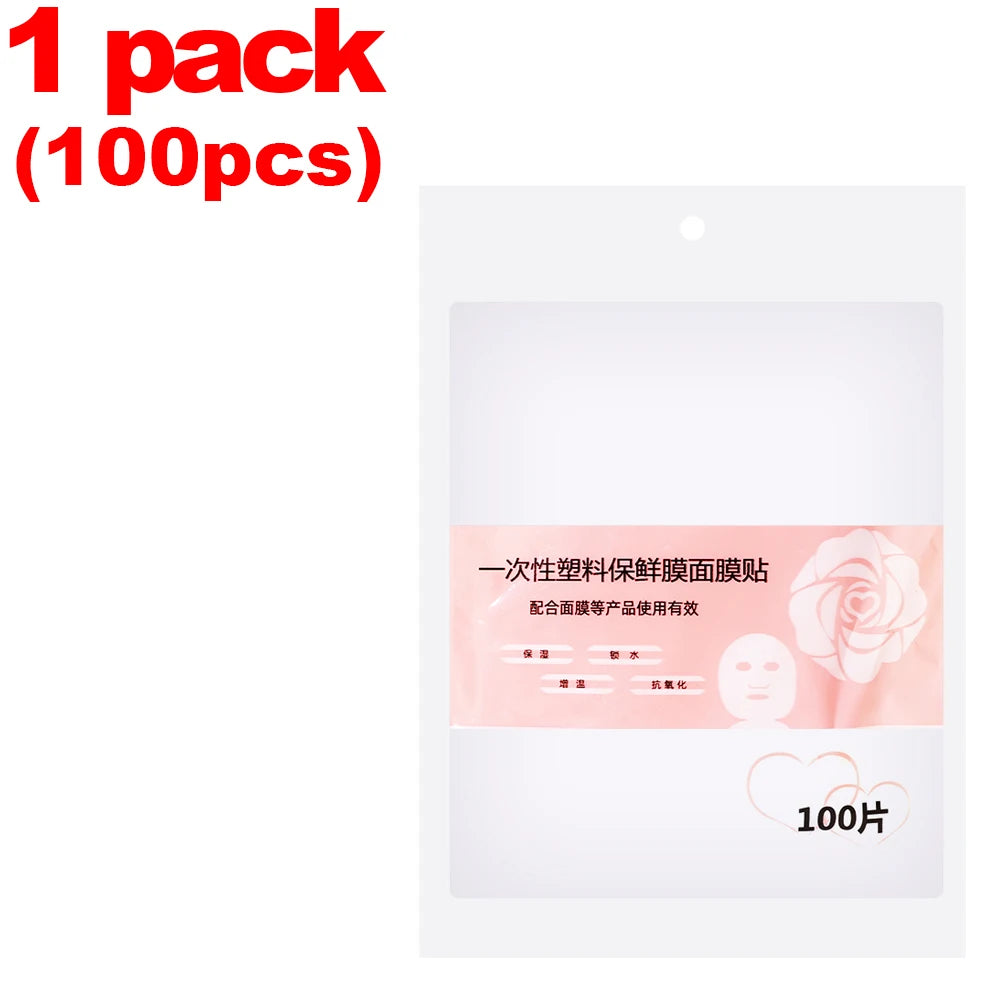 Disposable Full Face Plastic Film Mask – Transparent PE DIY Facial Wrap Beauty Tool