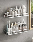 Bathroom Shower Storage Rack – 30-50cm Silver Space Aluminium Shampoo Holder Shelf