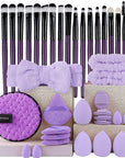 20-Piece Eye Shadow Makeup Brush Set – Soft Bristle Eyebrow & Eyeliner Brushes