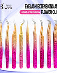 IWYBBeauty Colored Eyelash Extension Tweezers – High-Precision Anti-Static Stainless Steel