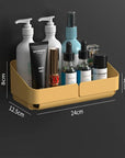 No-Drill Bathroom Shower Shelf – Wall-Mounted Shampoo & Spice Rack Organizer