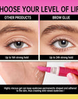 Brow Lamination Gel with Comb – Strong Hold Clear Eyebrow Glue for Defined Brows