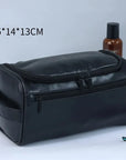 PU Leather Hanging Toiletry Bag – Large Dopp Kit for Men & Women