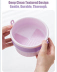 All-in-One Makeup Brush Cleaner Bowl – Wash, Dry & Storage Rack for Brushes & Sponges
