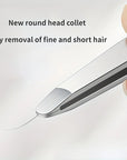 Heavy-Duty Stainless Steel Eyebrow & Facial Hair Tweezers – Sharp Tip Professional Gift