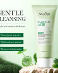 SADOER Salicylic Acid Facial Cleanser – Moisturizing Hydrating Foam Face Wash