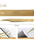 DIYDAY Anti-Slip Fiber Tip Eyelash Extension Tweezers – Precision Stainless Steel Tool