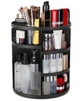 360° Rotating Makeup Organizer – Spinning Countertop Cosmetic Holder Shelf (Clear)