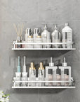 Bathroom Shower Storage Rack – 30-50cm Silver Space Aluminium Shampoo Holder Shelf