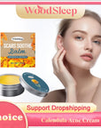 Calendula Anti-Acne Face Cream – Pore Shrinking Soothing Redness Oil Control Brightening Moisturizer