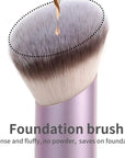 MAANGE Angled Foundation & Concealer Brush – Soft Oblique Buffing Makeup Tool