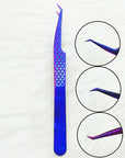 False Eyelash Tweezers – Curved Strip Lash & Eyebrow Hair Clip for Nail Art & Makeup