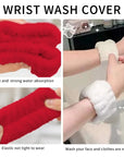 Microfiber Wrist Washband Belt – Absorbent Face Wash Wristband to Prevent Wetness