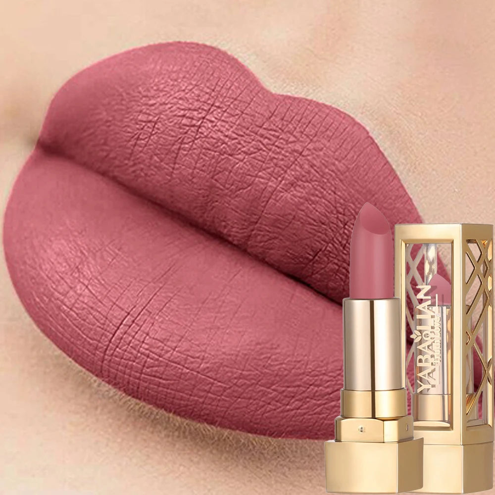 Luxurious Hollow Out Lipstick – Matte Pearlescent Glitter Velvet Waterproof Lip Gloss